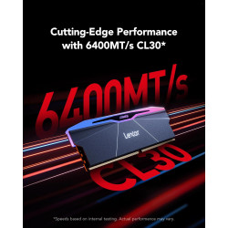 Lexar ARES Gen2 RGB DDR5 RAM Kit 32Go (2x16Go) 6400MHz CL30, 288-Pin UDIMM PC Mémoire RAM, Mémoire de Bureau, Mémoire Interne d'