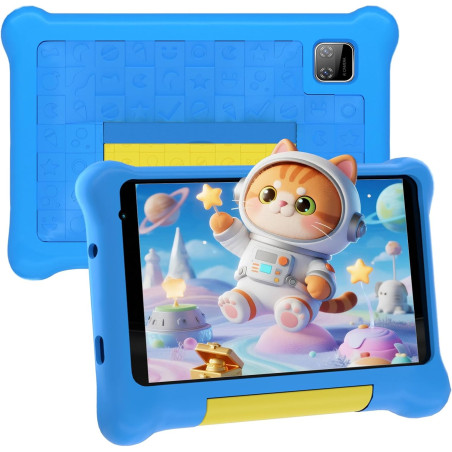 Tablette Enfants 7 Pouces, Android Tablette pour Enfants 5Go+32Go+128Go, Applications pour Enfants Préinstallées et Contrôle Par