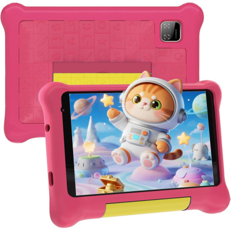 Tablette Enfants 7 Pouces, Android Tablette pour Enfants 5Go+32Go+128Go, Applications pour Enfants Préinstallées et Contrôle Par