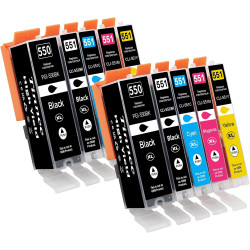 550XL 551XL Cartouches d'encre Compatible pour Cartouche Canon PGI-550 Canon CLI-551 pour Pixma MX725 MX920 MX925 MG5550 MG5650 