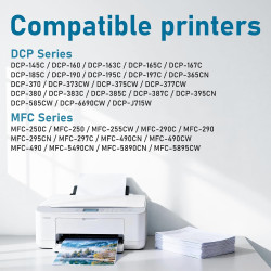 5-Pack LC1100XL LC980XL Cartouche d'encre Compatible pour Brother LC1100 LC980 LC985 pour Brother DCP-195C DCP-585CW DCP-385C DC