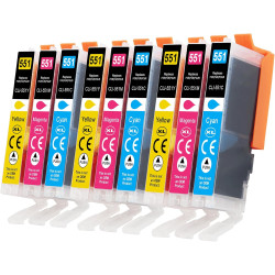 551XL Cartouches d'encre Compatible pour Cartouche Canon CLI-551 Canon CLI 551 pour Pixma MX725 MX920 MX925 MG5550 MG5650 iX6850