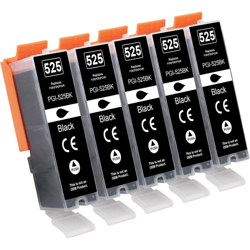 PGI-525XL Cartouche d'encre Compatible pour Canon 525 XL Canon PGI-525 pour PIXMA MG5150 MG5350 MG6150 IX6550 MX715 MX885 MX895 