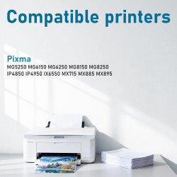 PGI-525XL Cartouche d'encre Compatible pour Canon 525 XL Canon PGI-525 pour PIXMA MG5150 MG5350 MG6150 IX6550 MX715 MX885 MX895 