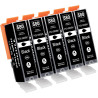 5X 580XXL Compatible pour Cartouche Canon 580 PGBK PGI-580 XXL pour Canon TS8150 TS6150 TS8250 TS6151 TR8550 TR7550 TS8151 TR850