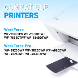 3X Compatible Epson WF-3820 Cartouche Compatible pour Workforce Pro WF-3820 WF-4820 WF-7310 WF-7830 WF-7835 WF-7840 WF-3825 WF-4