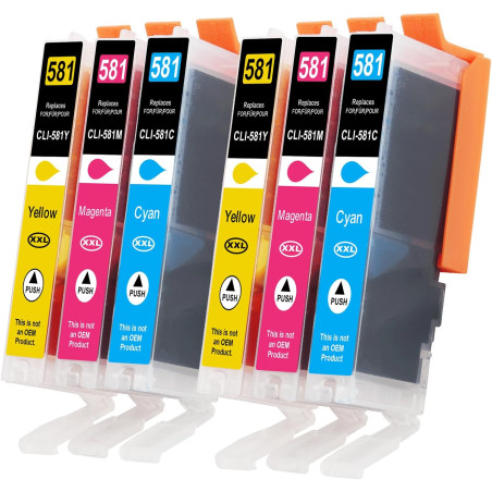 581XXL Cartouche d'encre Canon 580 581 imprimante Cartouche Canon 580 581 pour TS8150 TS6150 TS8250 TS6151 TR8550 TR7550 TS8151 