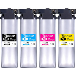 4X T11D1-T11D4 Cartouches d'encre Compatible pour Cartouche Epson T11D1 Epson T11D2 T11D3 T11D4 pour Workforce Pro WF-C5390DW WF