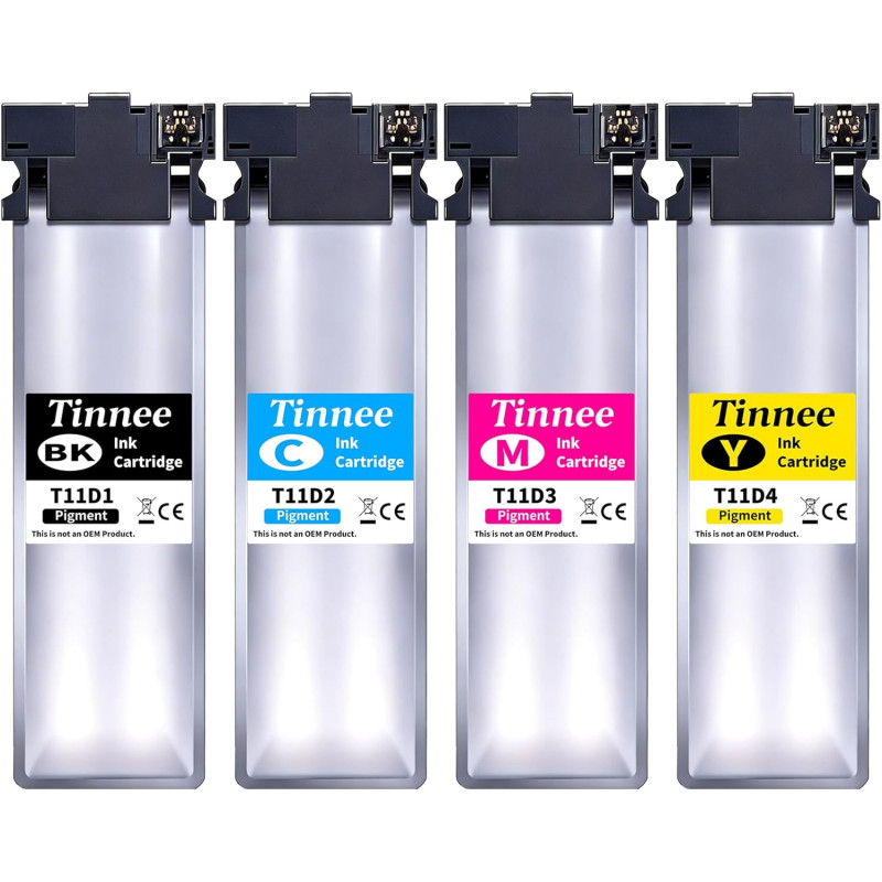 4X T11D1-T11D4 Cartouches d'encre Compatible pour Cartouche Epson T11D1 Epson T11D2 T11D3 T11D4 pour Workforce Pro WF-C5390DW WF