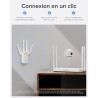 2026 Nouveau Répéteur WiFi Puissant 1200Mbps, WiFi Booster Double Bande 5GHz & 2.4GHz Amplificateur WiFi Puissant avec WPS, WiFi