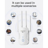 2026 Nouveau Répéteur WiFi Puissant 1200Mbps, WiFi Booster Double Bande 5GHz & 2.4GHz Amplificateur WiFi Puissant avec WPS, WiFi