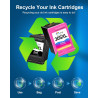 305XL Cartouches Noir et Couleur-1200 Pages,Compatible avec Cartouche HP 305 pour DeskJet 2800e/ 2810e/ 2820e/ 2700/ 2710e/ 2720