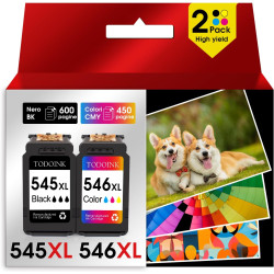 545XL 546XL Cartouches d'encre de Rechange pour Canon 545 546 XL - Lot de Plusieurs Cartouches pour MX490, MX495, MG2550s, MG255
