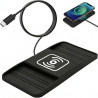15W Chargeur Voiture Induction Rapide USB-C Chargeur sans Fil Voiture avec Design à Double Encoche Tapis de Charge Rapide Antidé