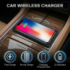15W Chargeur Voiture Induction Rapide USB-C Chargeur sans Fil Voiture avec Design à Double Encoche Tapis de Charge Rapide Antidé