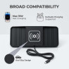 15W Chargeur Voiture Induction Rapide USB-C Chargeur sans Fil Voiture avec Design à Double Encoche Tapis de Charge Rapide Antidé