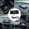 15W Chargeur Voiture Induction Rapide USB-C Chargeur sans Fil Voiture avec Design à Double Encoche Tapis de Charge Rapide Antidé