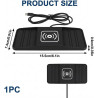 15W Chargeur Voiture Induction Rapide USB-C Chargeur sans Fil Voiture avec Design à Double Encoche Tapis de Charge Rapide Antidé
