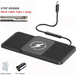 Chargeur sans Fil Voiture Rapide pour Renault Captur Arkana Austral Koleos Kiger, Chargeur de Voiture sans Fil Antidérapant Char