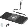 Chargeur sans Fil Voiture Rapide pour Renault Captur Arkana Austral Koleos Kiger, Chargeur de Voiture sans Fil Antidérapant Char