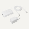 Amazon Basics Station de Recharge sans Fil 3 en 1 25 W certifiée Qi2.2, Support Pliable Compatible MagSafe pour iPhone 17/16/15/