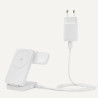 Amazon Basics Station de Recharge sans Fil 3 en 1 25 W certifiée Qi2.2, Support Pliable Compatible MagSafe pour iPhone 17/16/15/