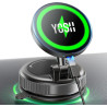YOSH 15W Support Telephone Voiture Induction, [Nano-Gel & Ventouse à Vide], Chargeur Voiture pour Magsafe Compatible avec iPhone