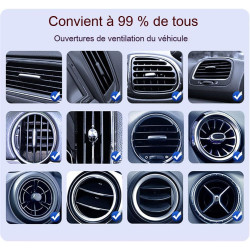 Support De Téléphone Rotatif Intelligent Et Chargeur Sans Fil 2-En-1 Pour Voiture, Support Telephone Voiture Induction, Fonction