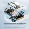Support De Téléphone Rotatif Intelligent Et Chargeur Sans Fil 2-En-1 Pour Voiture, Support Telephone Voiture Induction, Fonction