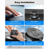 Chargeur sans fil magnétique pour voiture 15 W en fibre de carbone, support réglable à 360 ° pour tableau de bord/pare-brise