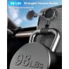Chargeur sans fil magnétique pour voiture 15 W en fibre de carbone, support réglable à 360 ° pour tableau de bord/pare-brise