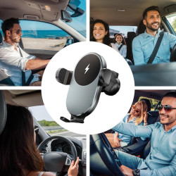 Chargeur sans Fil pour Voiture | Chargeur sans Fil 15W À Vene Et Clip,Support de Charge pour Téléphone Véhicule,pour Véhicules S