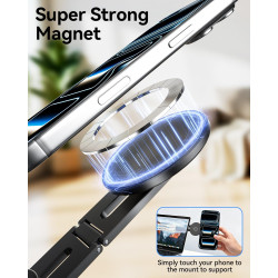 Support Magnétique pour Téléphone et Ordinateur Portable avec Charge sans Fil 15W, Compatible MagSafe iPhone 17/16/15/14/13/12, 