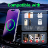 Support Telephone Voiture Induction-【15W Pro & Super Aimants】 Chargeur Mogsafe Voiture sans Fil, Chargeur Induction Voiture Magn