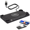 15 W Chargeur de Voiture sans Fil Surélevé Tapis de Charge Rapide Antidérapant avec Plaque d'immatriculation téléphon avec USB C