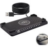 15 W Chargeur de Voiture sans Fil Surélevé Tapis de Charge Rapide Antidérapant avec Plaque d'immatriculation téléphon avec USB C