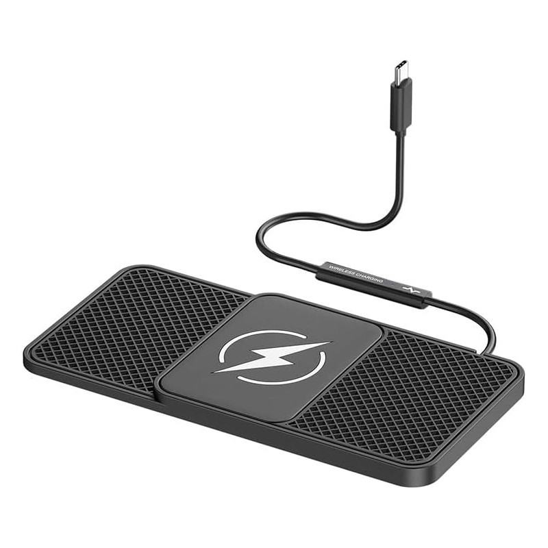 ZORQ Chargeur de Voiture sans Fil pour MG ZS Hybrid+ 2024-2026 Tapis de Charge sans Fil Rapide Antidérapant, Support Telephone V