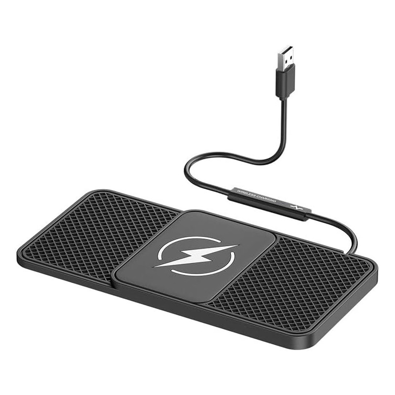 ZORQ Chargeur de Voiture sans Fil pour MG ZS Hybrid+ 2024-2026 Tapis de Charge sans Fil Rapide Antidérapant, Support Telephone V