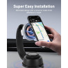 Support magnétique pour téléphone portable 15 W avec fonction de charge, chargeur de voiture inductif avec ventouse puissante et