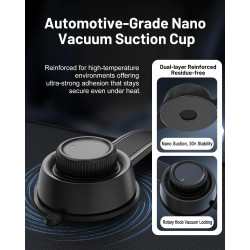 Support magnétique pour téléphone portable 15 W avec fonction de charge, chargeur de voiture inductif avec ventouse puissante et
