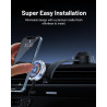 Support magnétique pour téléphone portable 15 W avec fonction de charge, chargeur de voiture inductif avec ventouse puissante et