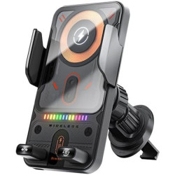 Wireless fast charging car mount (2026), 2-in-1 car phone holder & wireless charger 360° rotation, chargeur de voiture sans fil 