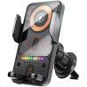 Wireless fast charging car mount (2026), 2-in-1 car phone holder & wireless charger 360° rotation, chargeur de voiture sans fil 