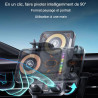 Wireless fast charging car mount (2026), 2-in-1 car phone holder & wireless charger 360° rotation, chargeur de voiture sans fil 