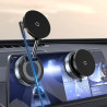 Support de charge magnétique sans fil réglable à 360° pour voiture MagSafe pour iPhone, Samsung, Xiaomi (Noir)
