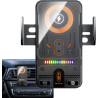 Support De Chargeur sans Fil pour Voiture, Support De Téléphone À Serrage Automatique, Supports De Navigation Électrique Rotatif