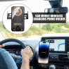 Support De Chargeur sans Fil pour Voiture, Support De Téléphone À Serrage Automatique, Supports De Navigation Électrique Rotatif