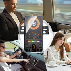 Support De Chargeur sans Fil pour Voiture, Support De Téléphone À Serrage Automatique, Supports De Navigation Électrique Rotatif