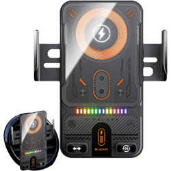 Support De Chargeur sans Fil pour Voiture, Support De Téléphone À Serrage Automatique, Supports De Navigation Électrique Rotatif
