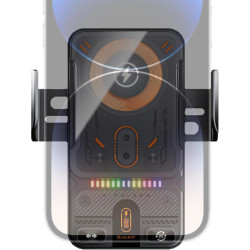 Support De Chargeur sans Fil pour Voiture, Support De Téléphone À Serrage Automatique, Supports De Navigation Électrique Rotatif